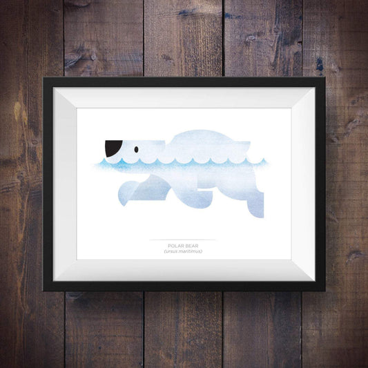Polar Bear Swim - Signed 5x7" Print