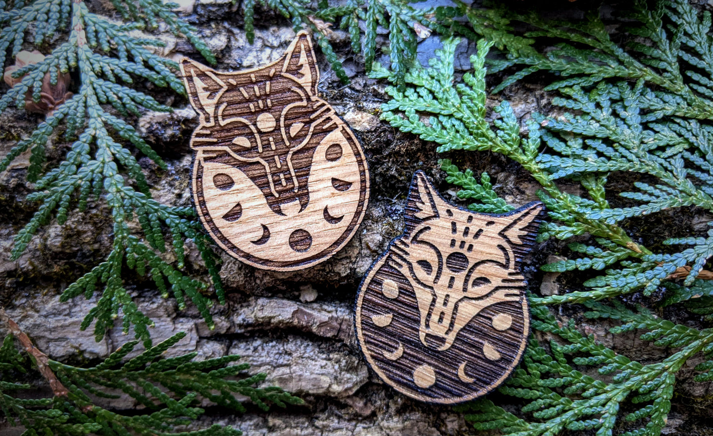 Oaken Wolf Pins