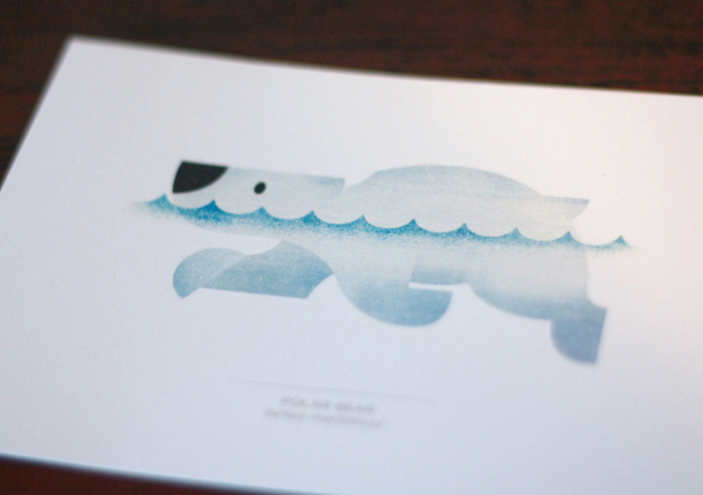 Polar Bear Swim - Signed 5x7" Print